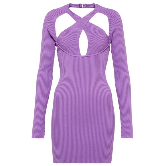 David Koma Dresses & Skirts - New With Tags ❤️David Koma Purple Cutout Accent V-Neck Mini Dress❤️